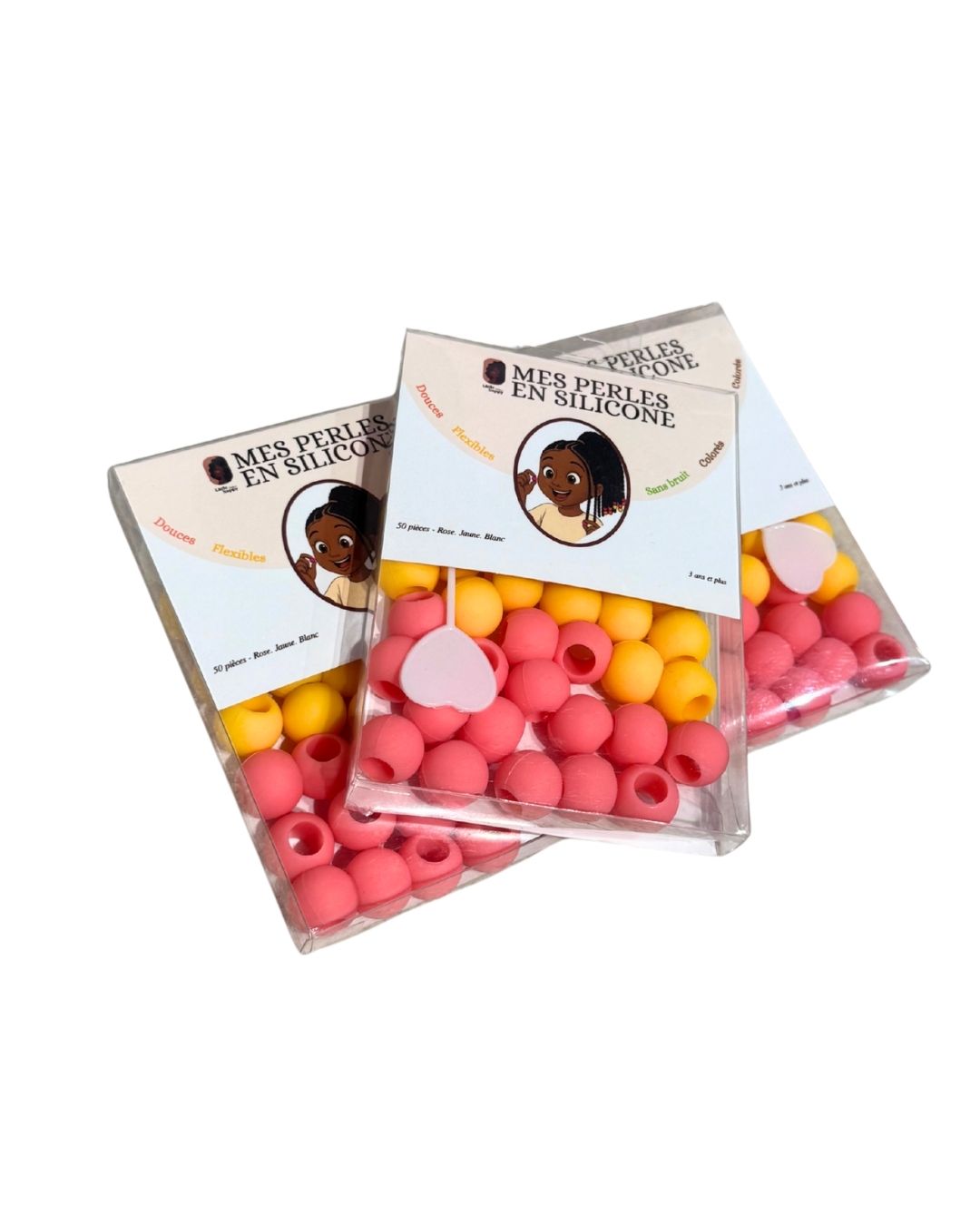 Nogeqi Lot de 50 perles de cheveux en silicone pour filles et enfants - Perles colorées pour cheveux - Petites perles rondes en silicone pour tresses de cheveux, dreadlocks, bijoux DIY
