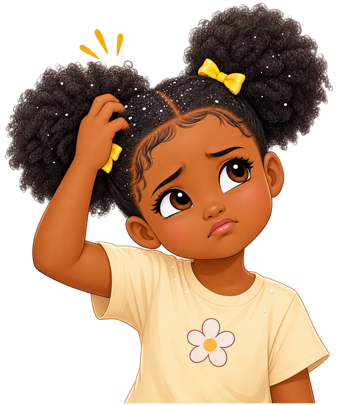 Pellicules et cuir chevelu qui gratte chez l'enfant : solutions naturelles Littlenappyhair