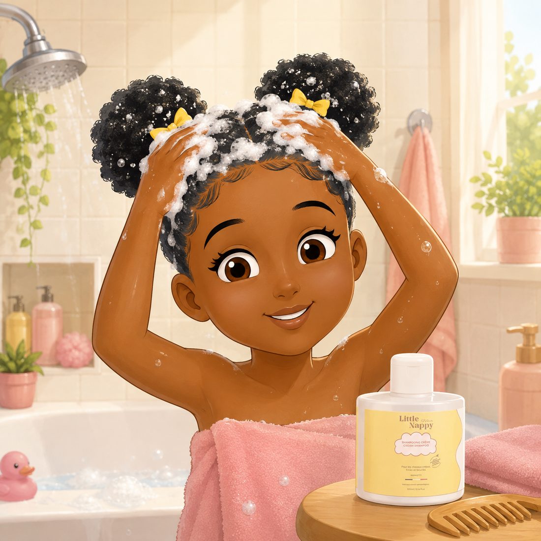 Le wash day des cheveux afro des enfants : la routine lavage pas à pas Littlenappyhair