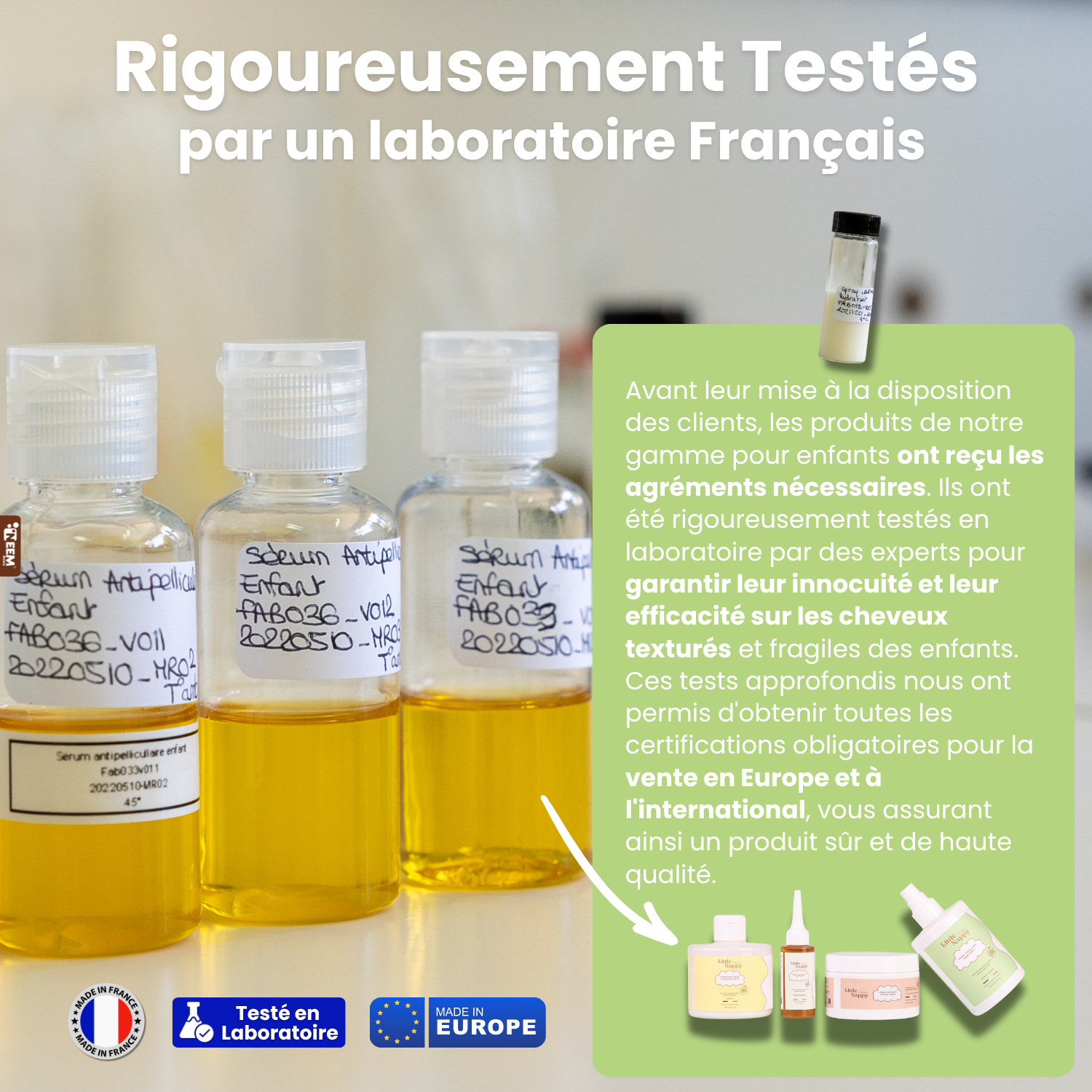 Gamme complète Little Nappy Hair dès 3 ans- 4 produits. Littlenappyhair