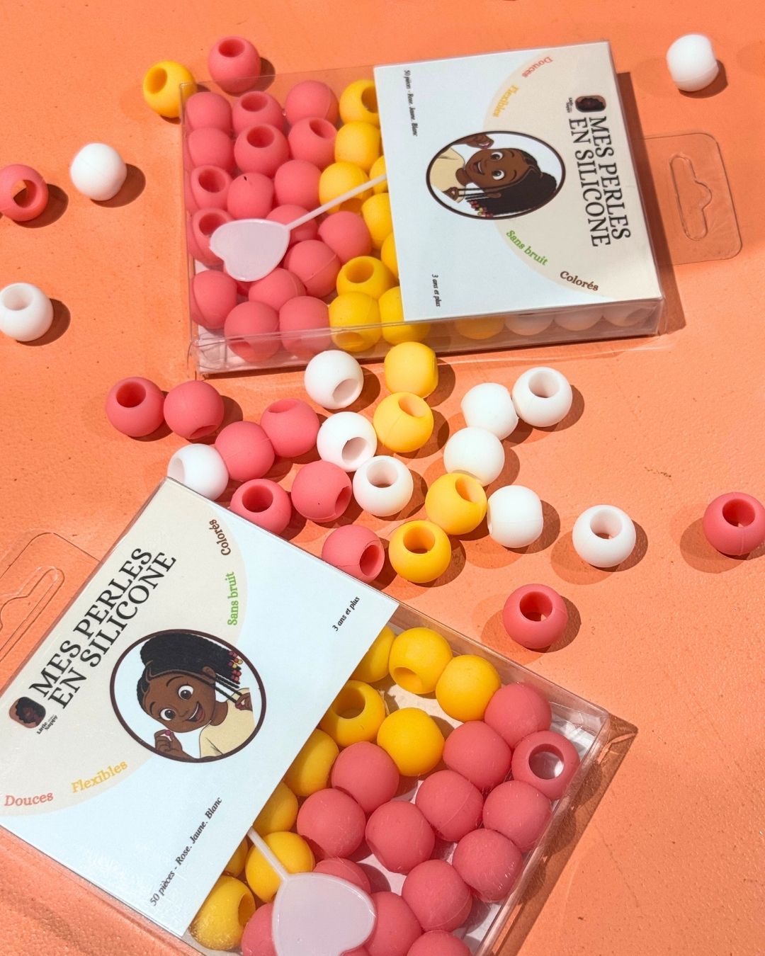 Perles en silicone pour cheveux enfant – Douces, silencieuses et flexibles (dès 3 ans) Littlenappyhair